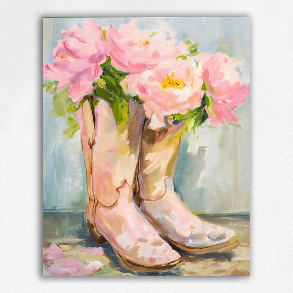 Peony & Pale Western Boots