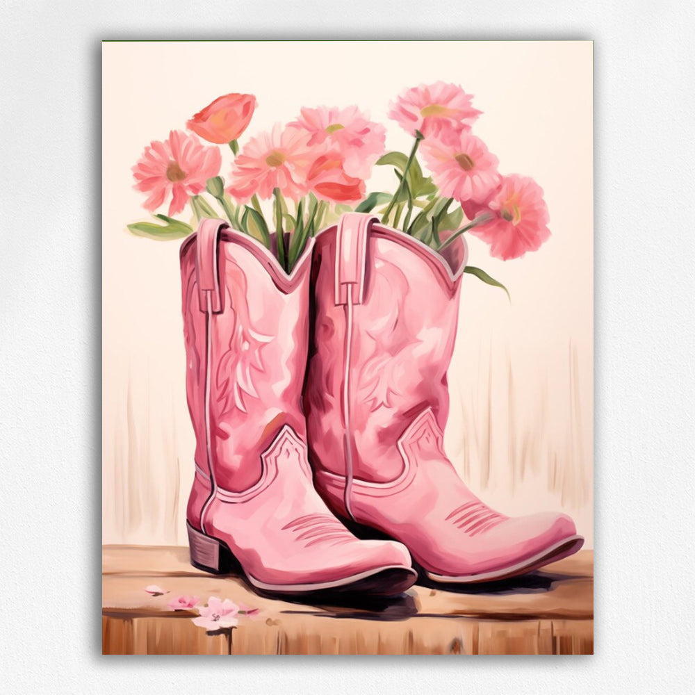 Pink Gerbera Cowgirl Vessel