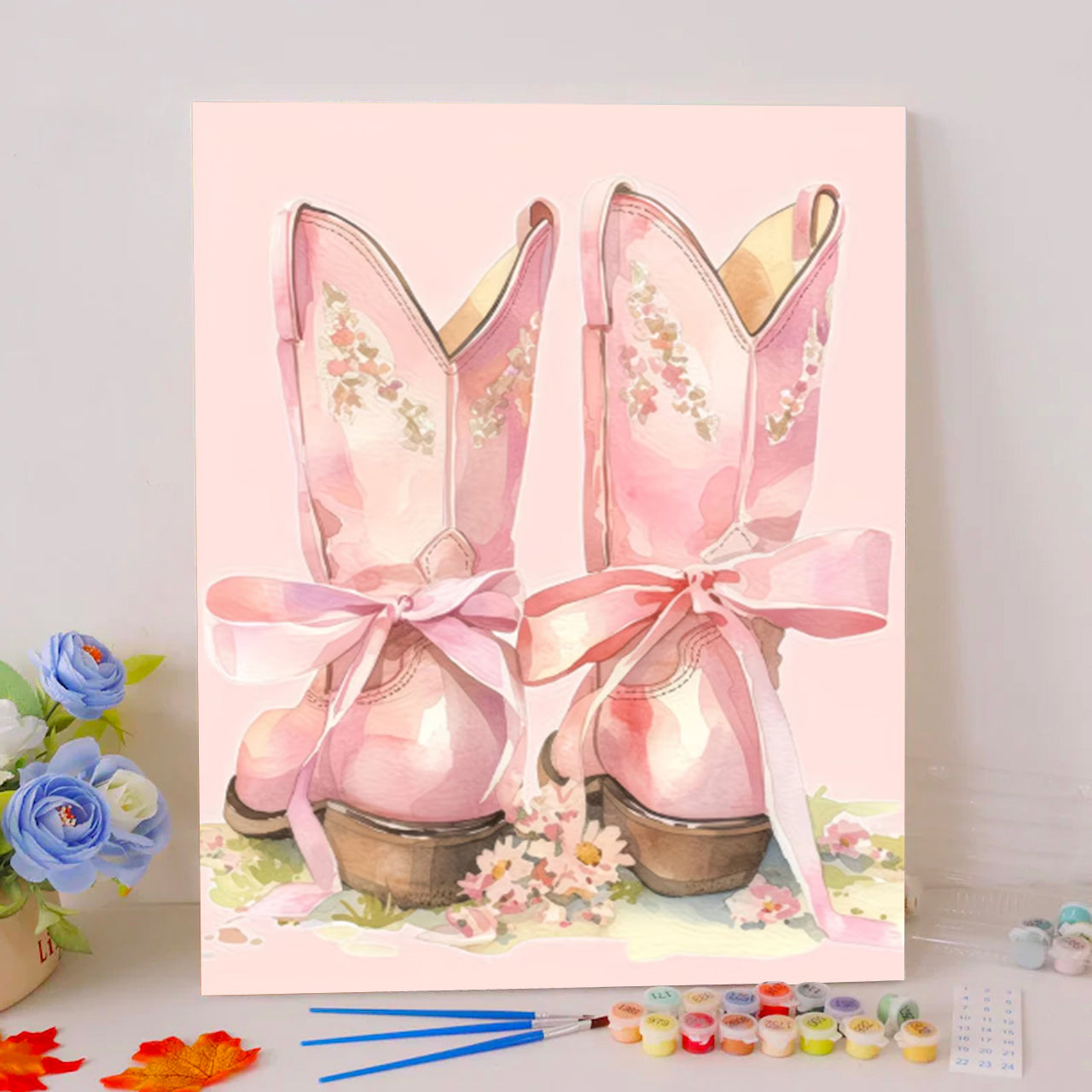 Pink Ribbon Cowgirl Boots