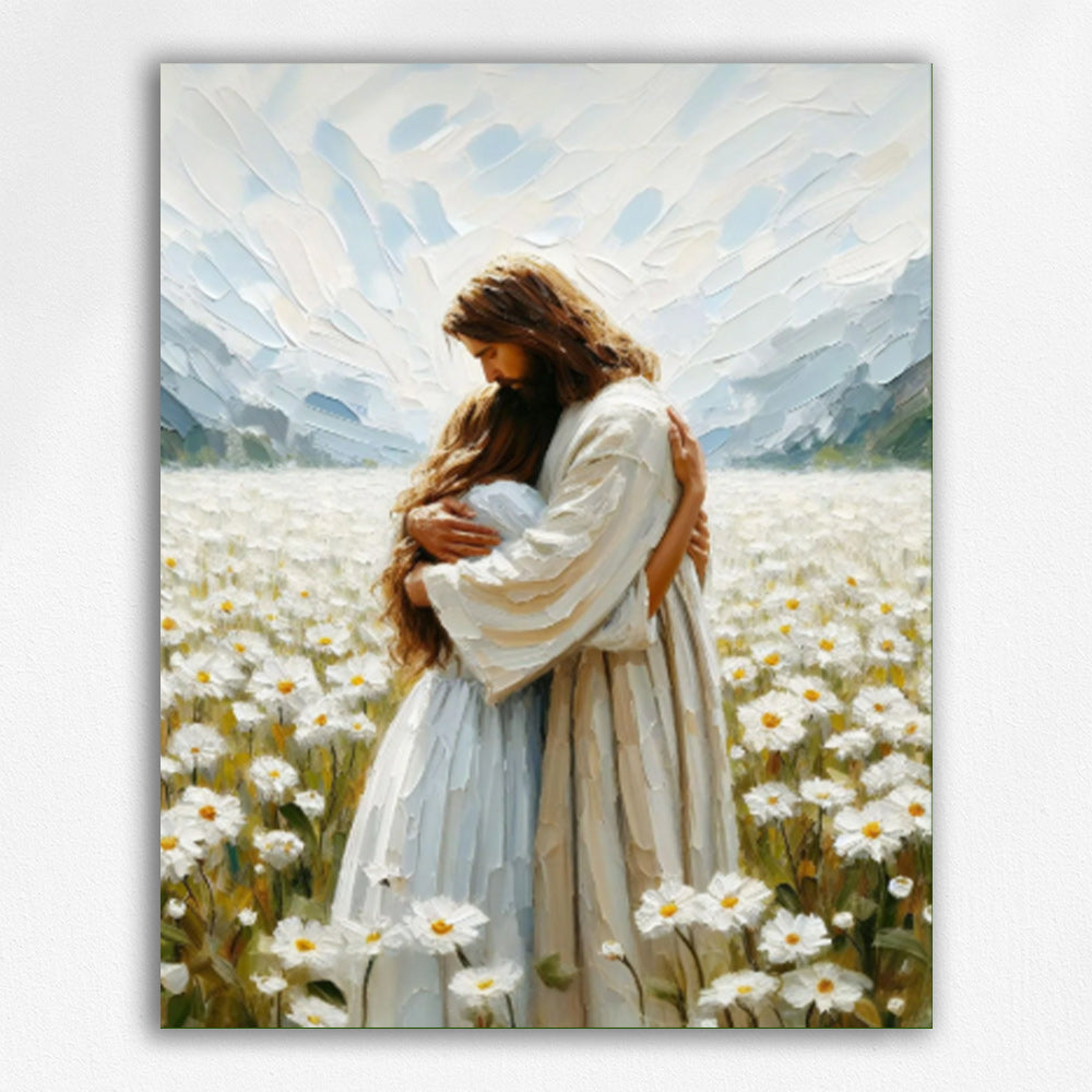 Embrace in Daisy Field
