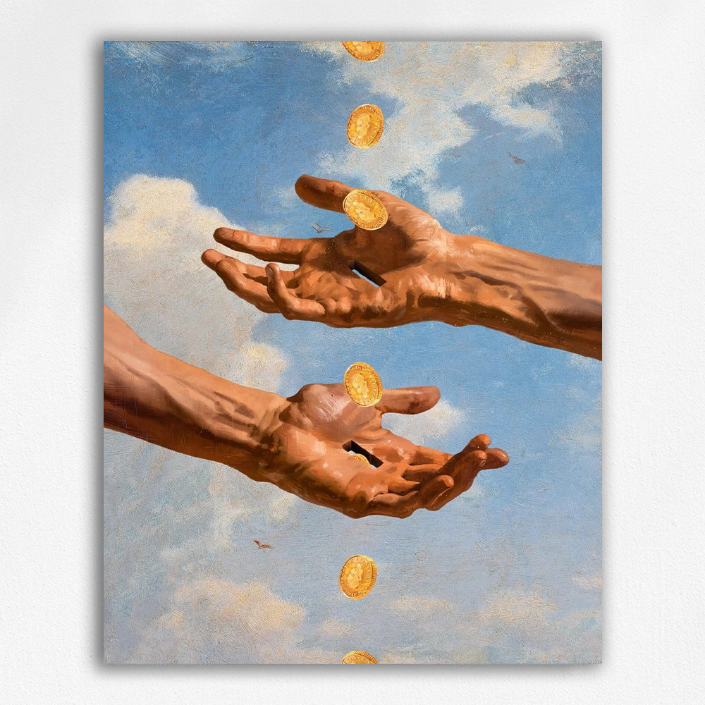Gold Exchange Above Clouds