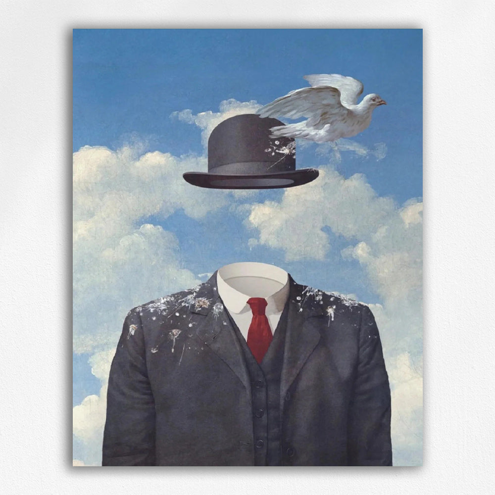 Hat And Dove In Clouds