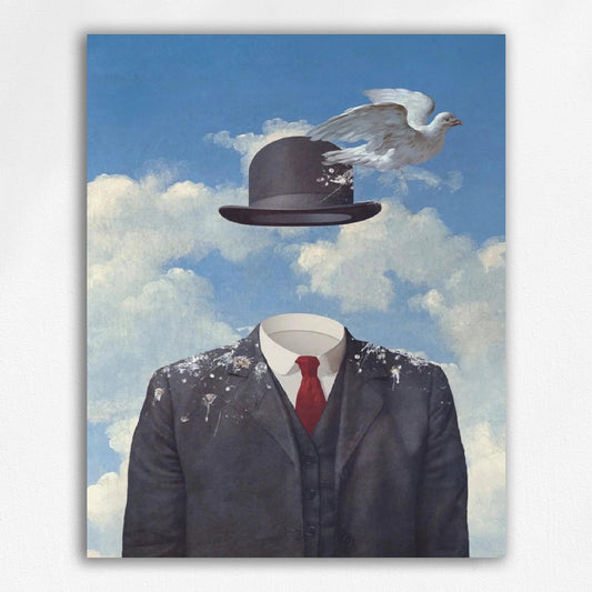 Hat And Dove In Clouds