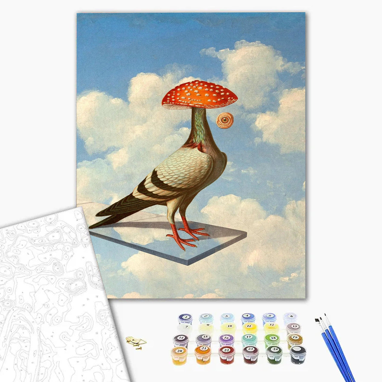 Strange Bird Above Clouds