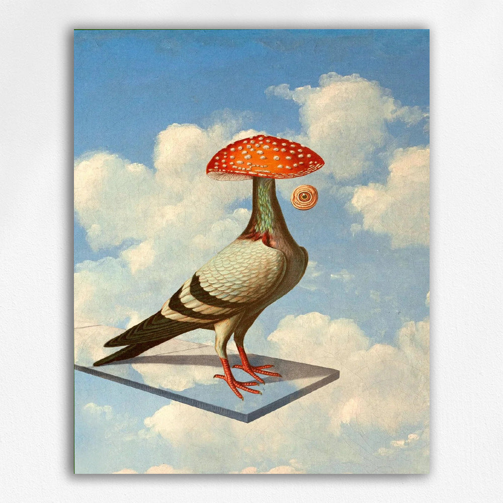 Strange Bird Above Clouds