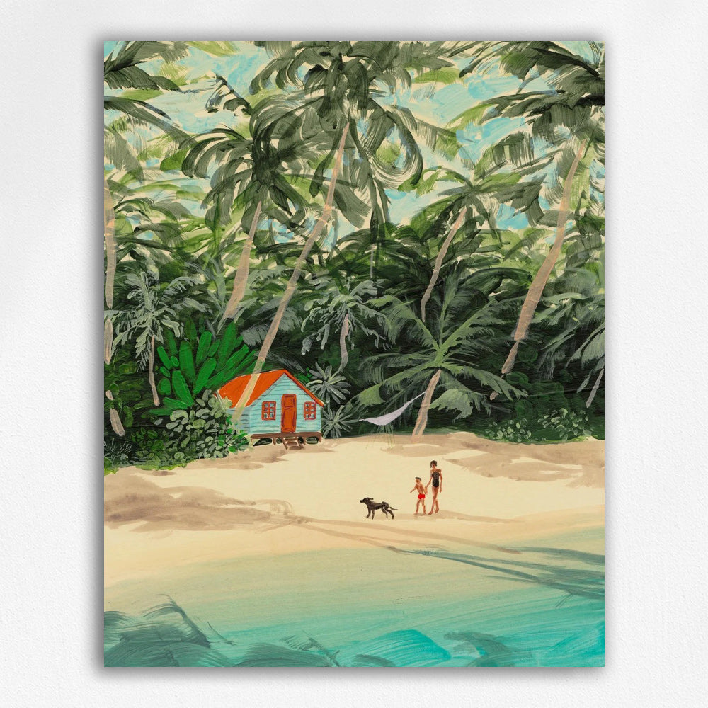 Beach Hut Among Palms