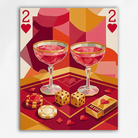 Gilded Two of Hearts