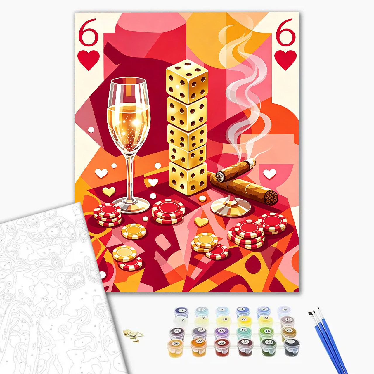 Smoke Glam Six of Hearts
