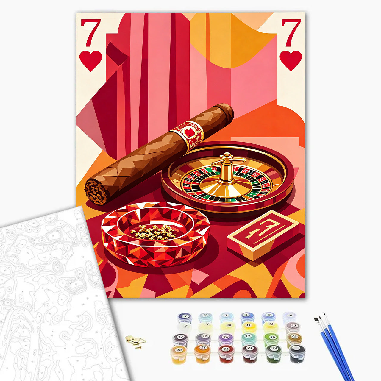Gilded Roulette Seven of Hearts