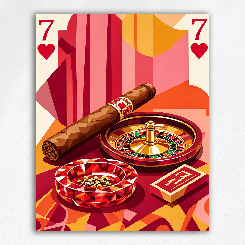 Gilded Roulette Seven of Hearts