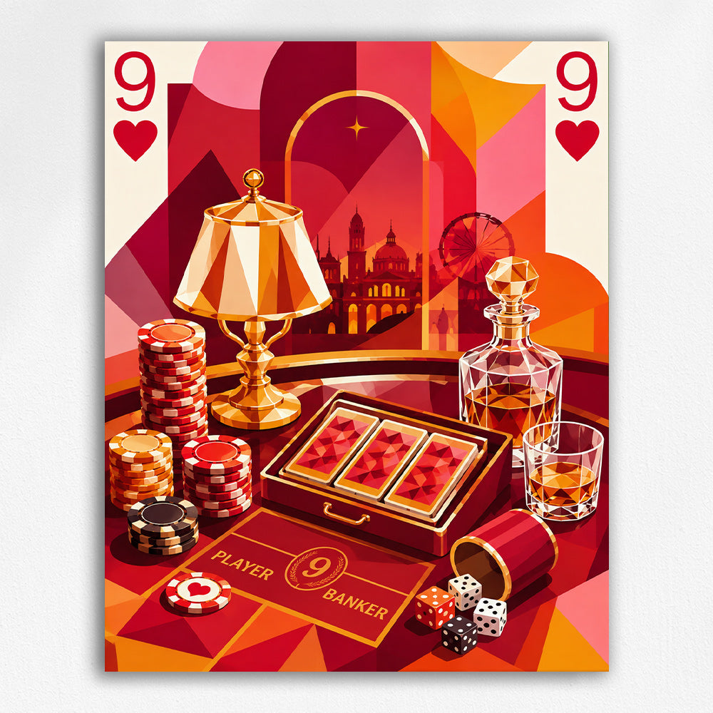 Baccarat Nine of Hearts