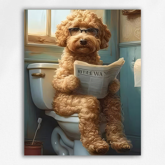 Bathroom Book Dog