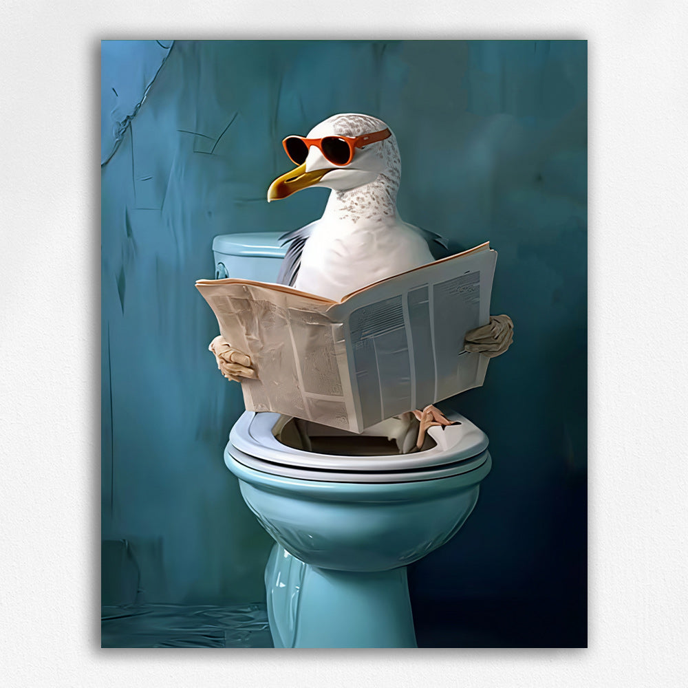 Teal Toilet Seagull