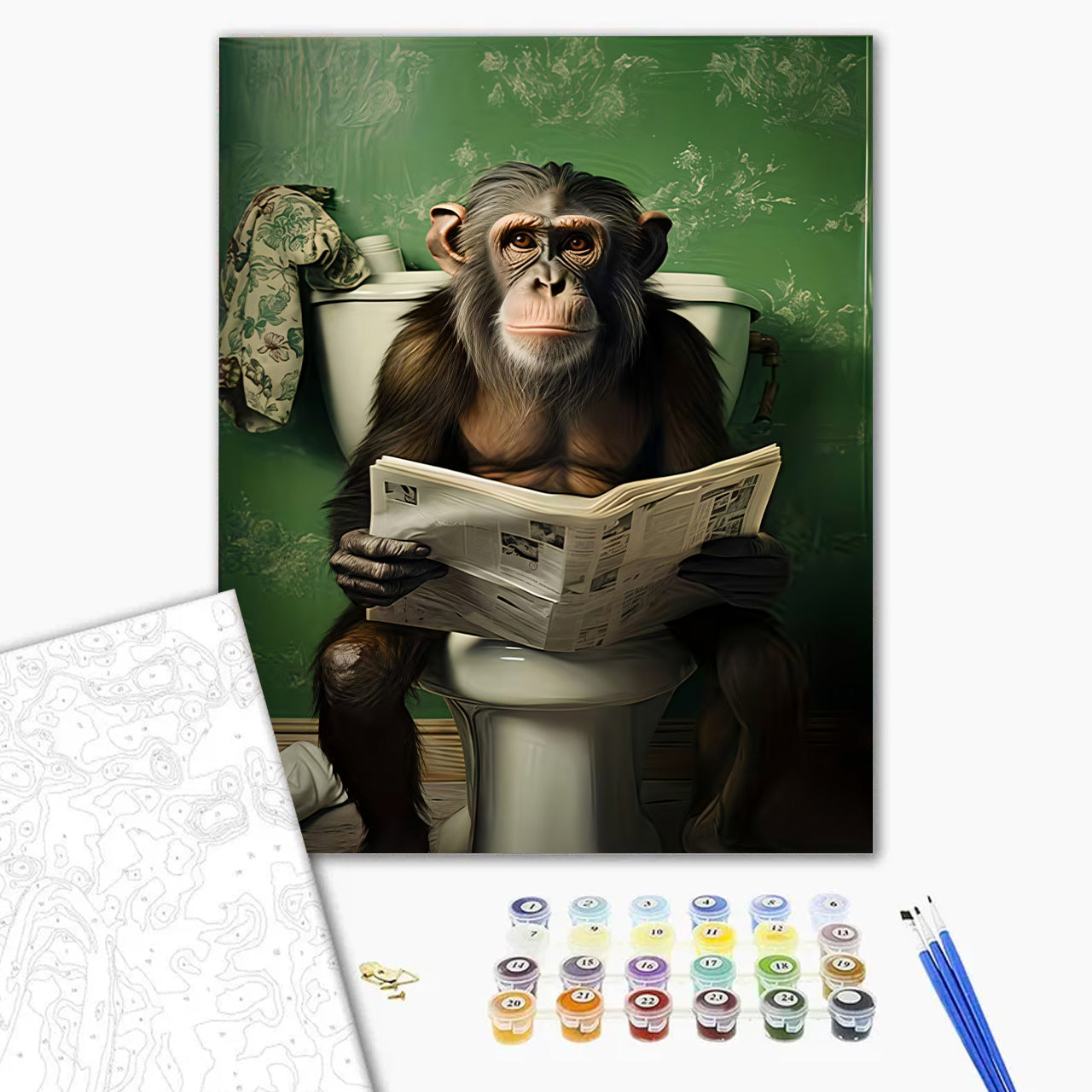 Newspaper Chimpanzee