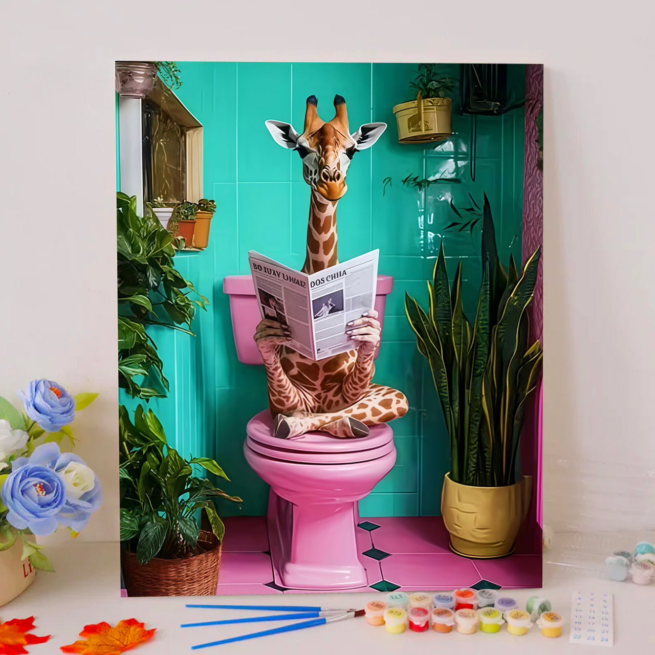Reader On Pink Porcelain