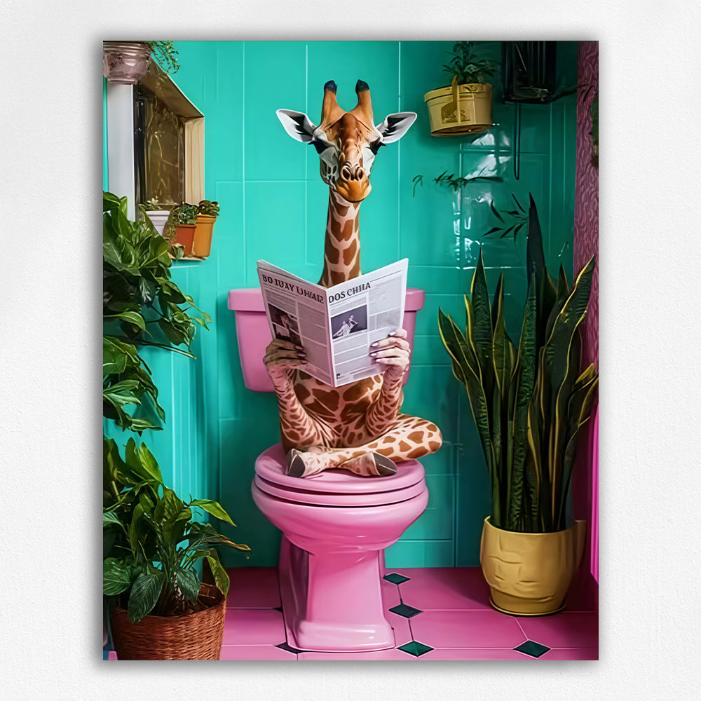 Reader On Pink Porcelain