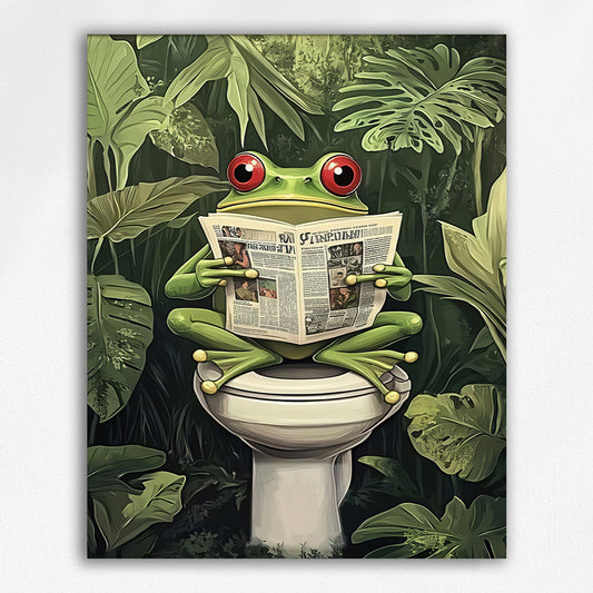 Tree Frog With Newspaper