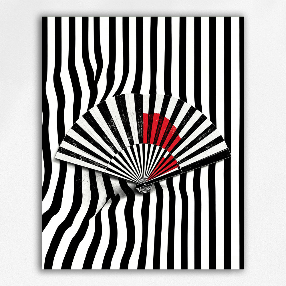 Red Striped Fan