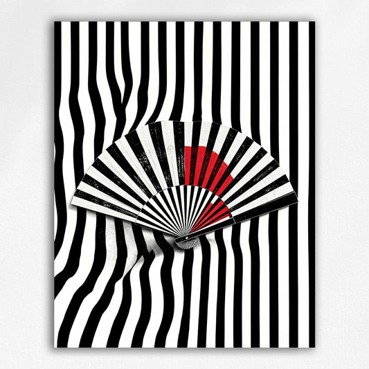 Red Striped Fan