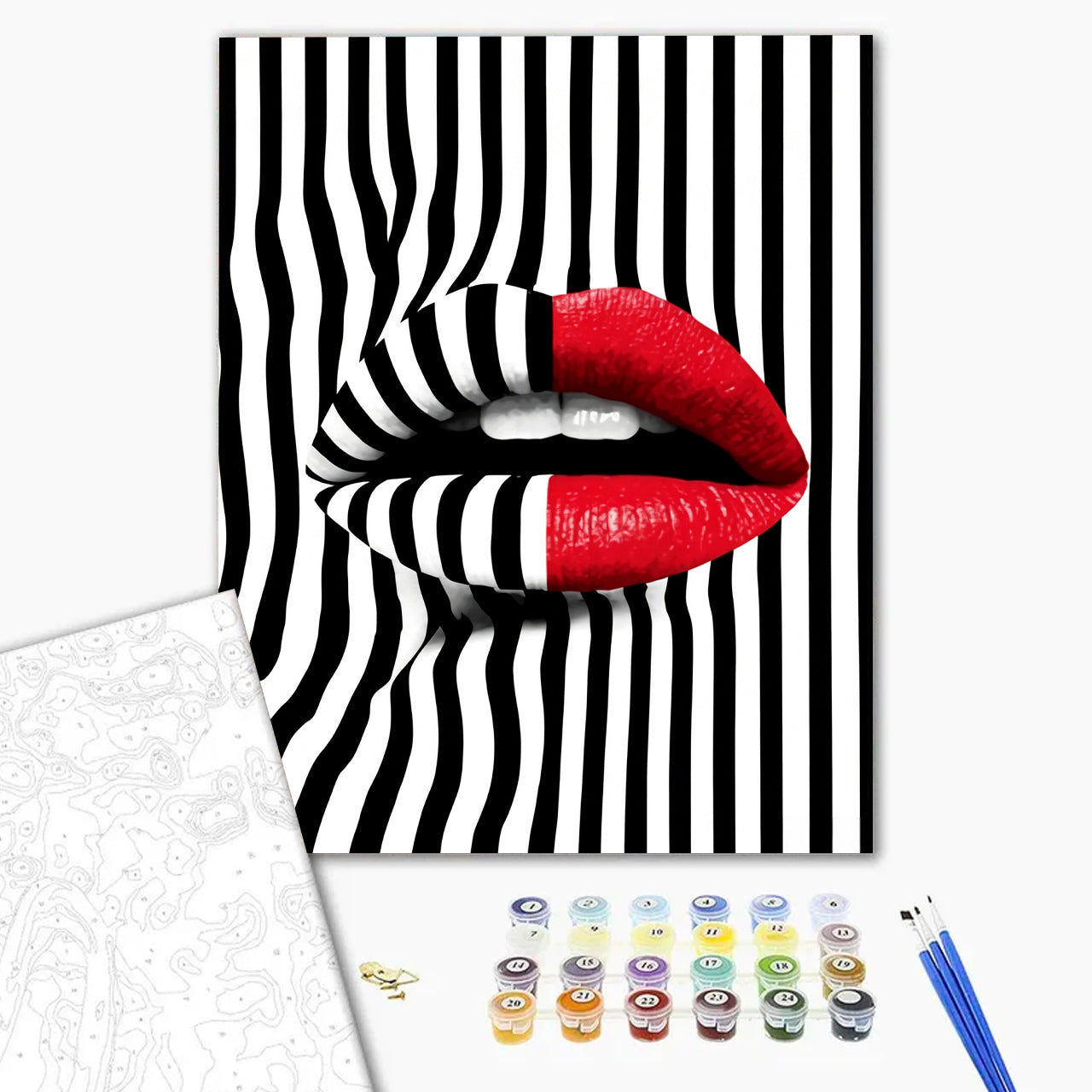 Striped Scarlet Lips