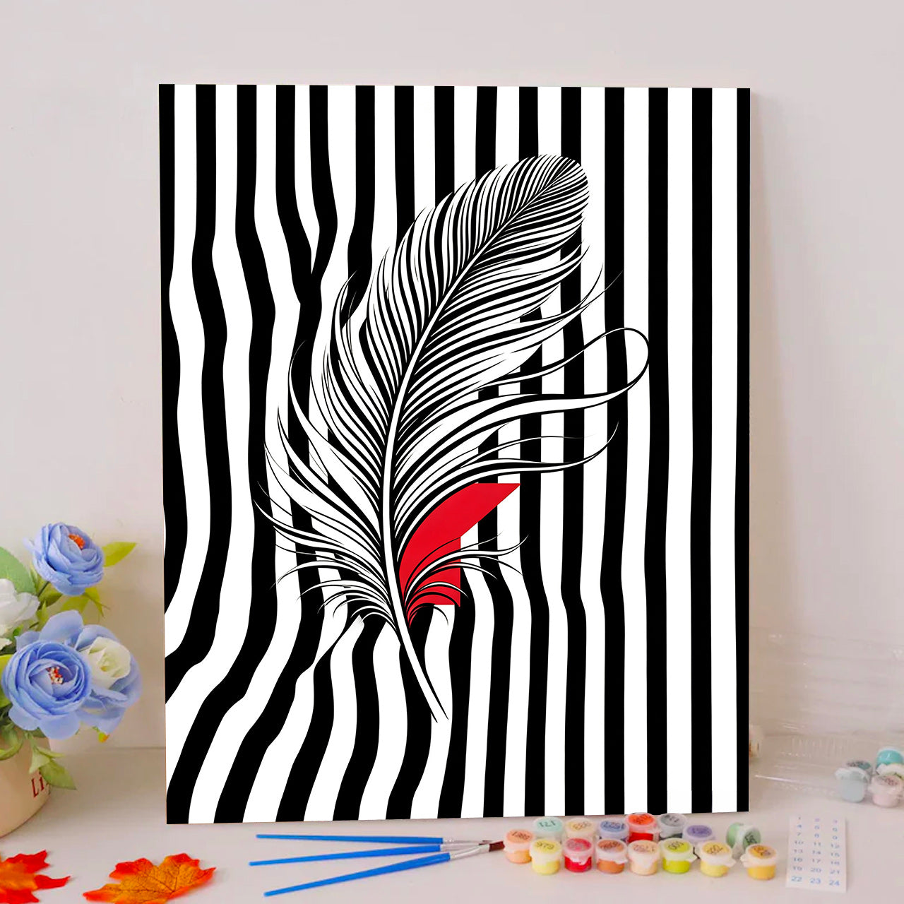 Scarlet Striped Feather