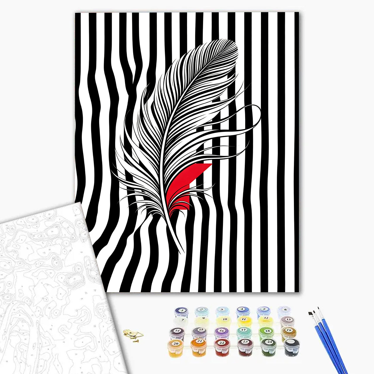Scarlet Striped Feather