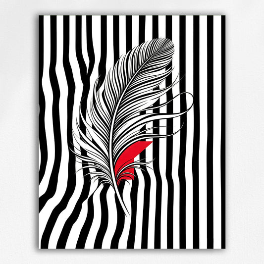 Scarlet Striped Feather