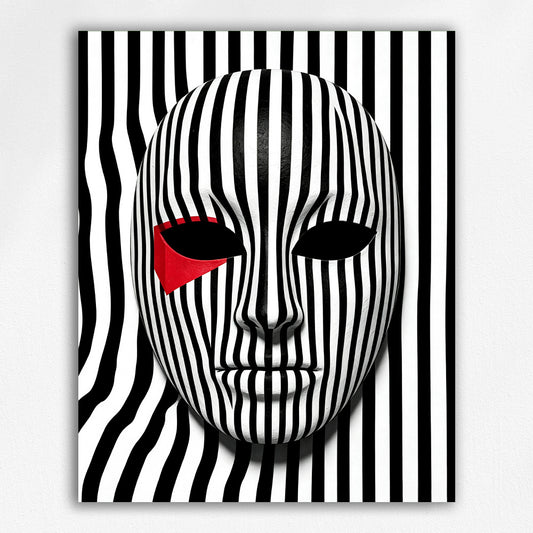 Striped Mask With Scarlet Patch