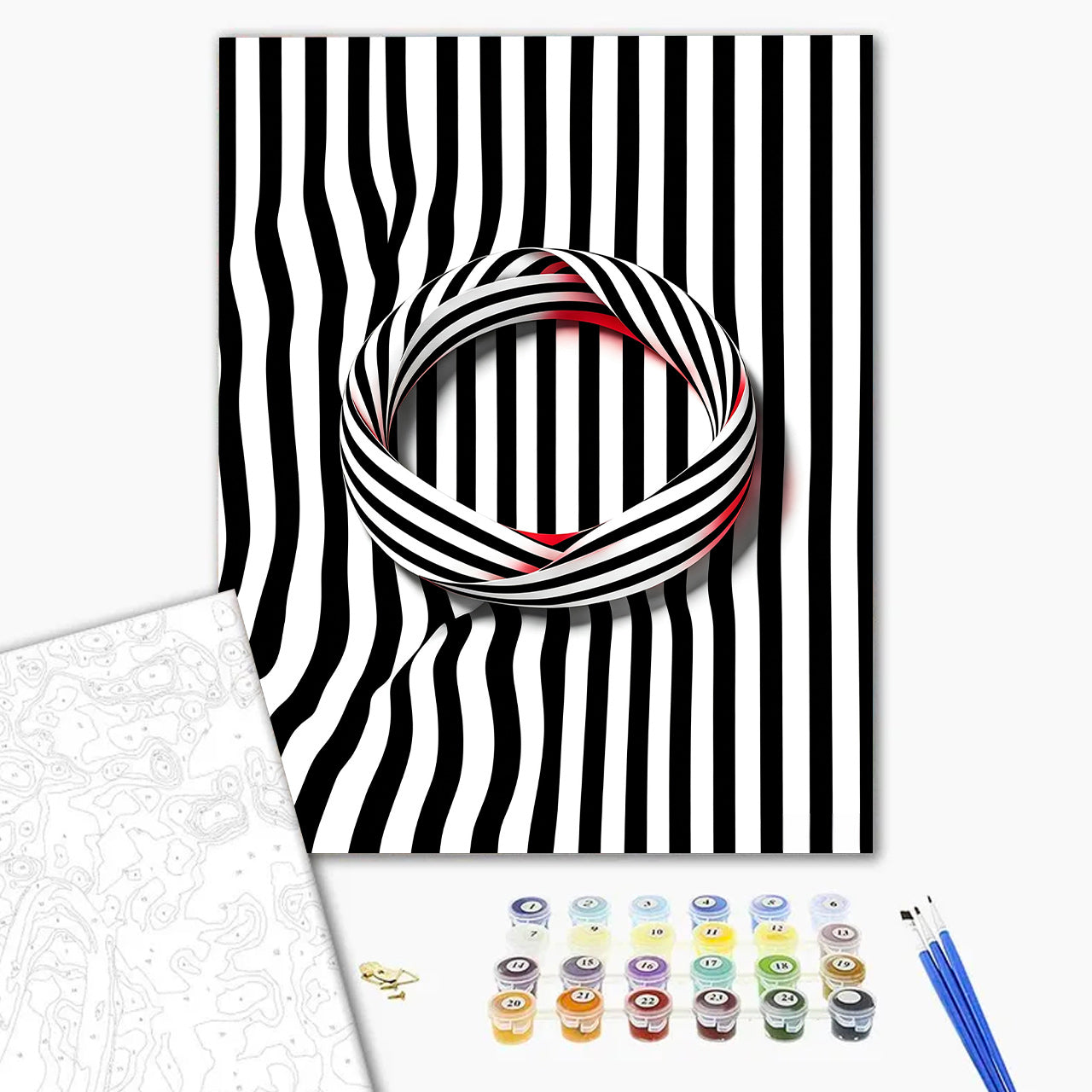 Striped Crimson Loop