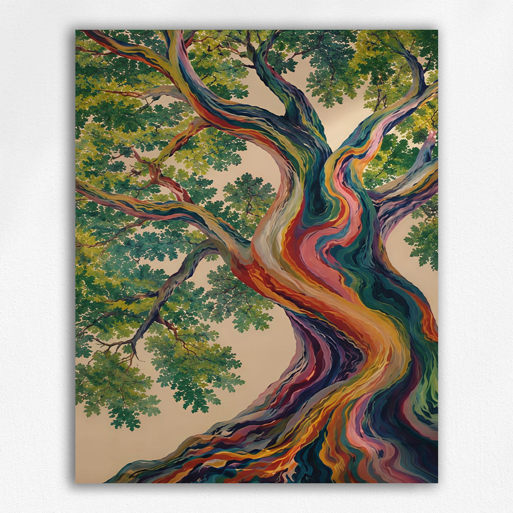 Flowing Light Old Tree