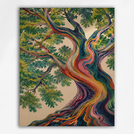 Flowing Light Old Tree