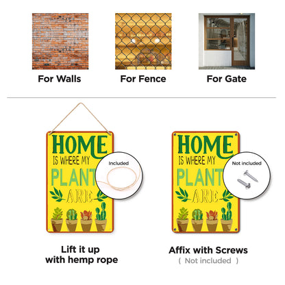 Home Plant - Metal Tin Sign Paint