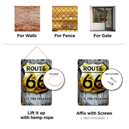 Route66 - Metal Tin Sign Paint