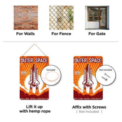 Outer Space - Metal Tin Sign Paint
