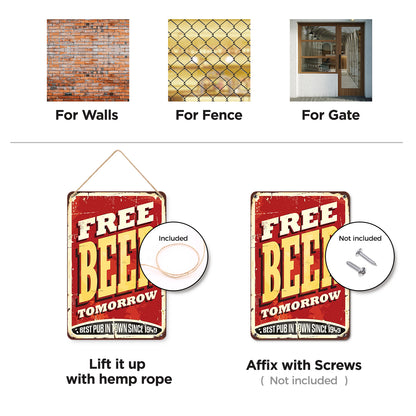 Free Beer - Metal Tin Sign Paint