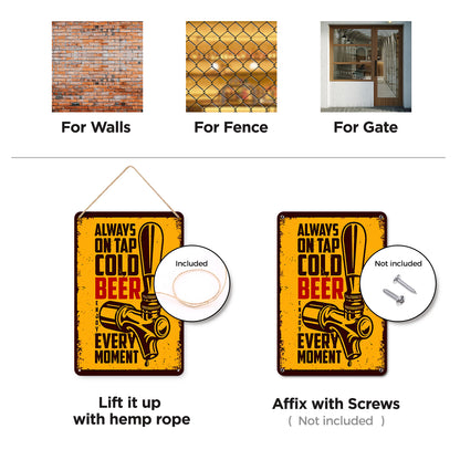 Cold Beer - Metal Tin Sign Paint