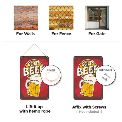 Cool Beer - Metal Tin Sign Paint