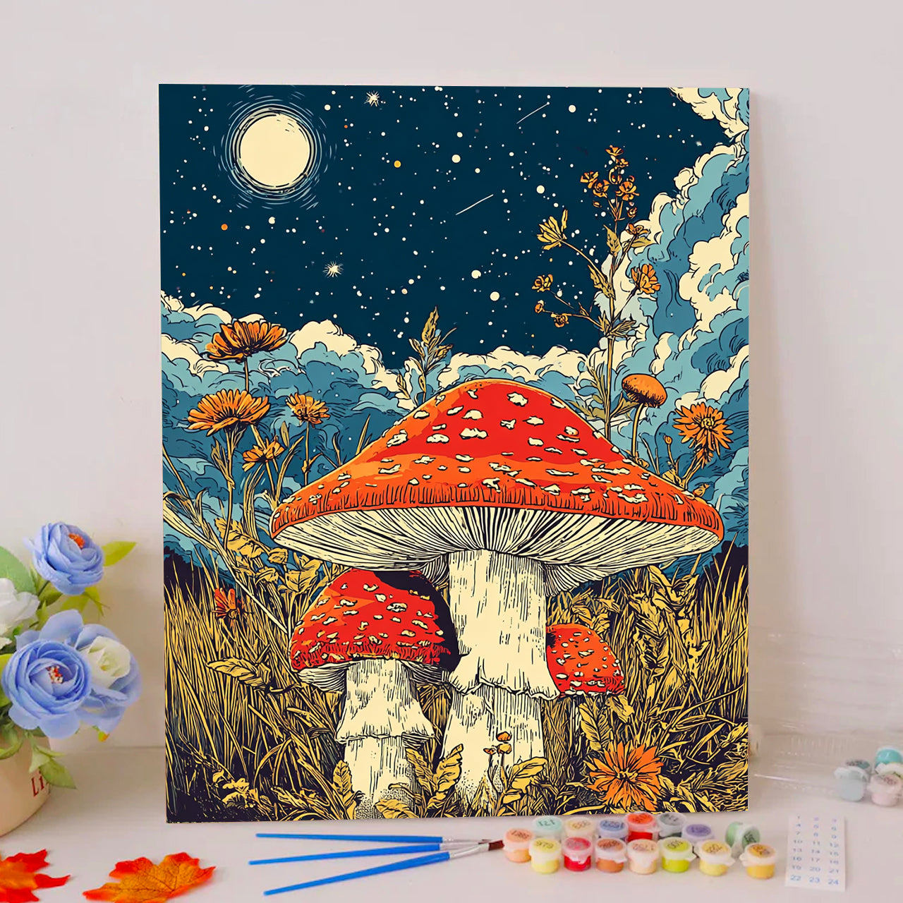 Starlit Mushroom Meadow - Paint by Numbers Kits