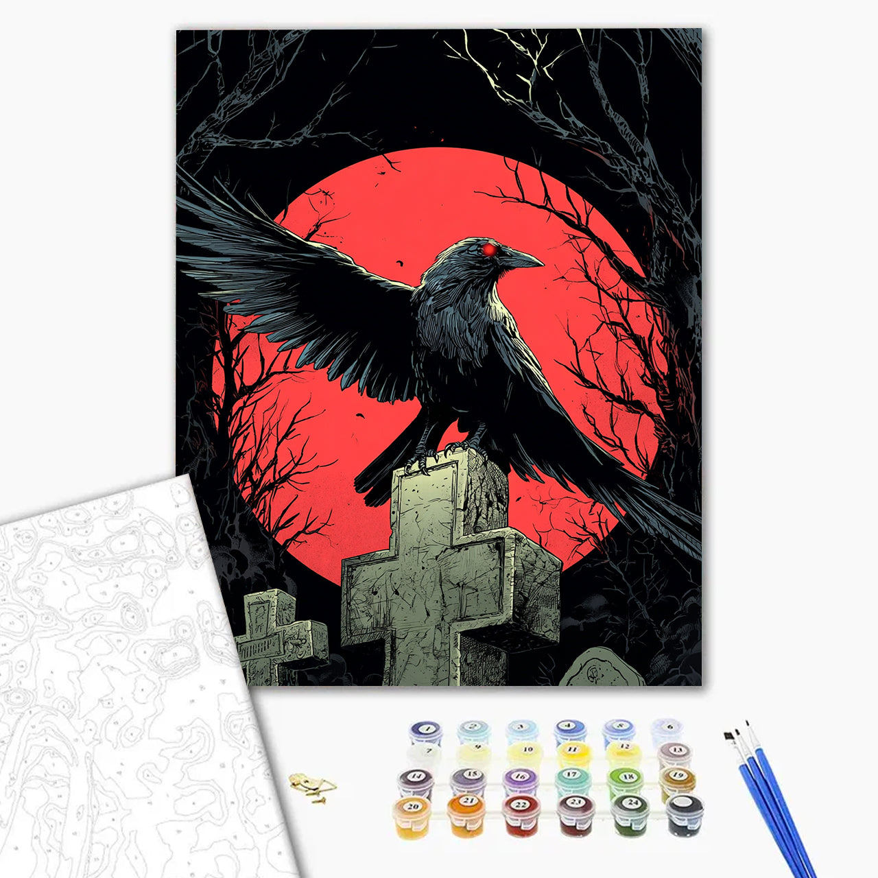 Graveyard Raven at Blood Moon