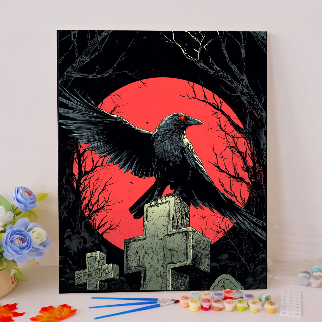 Graveyard Raven at Blood Moon
