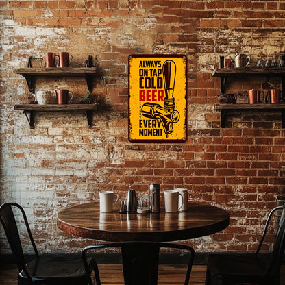 Cold Beer - Metal Tin Sign Paint