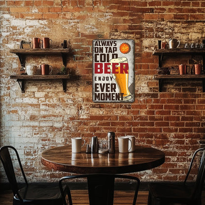 Enjoy a Cold Beer - Metal Tin Sign Paint