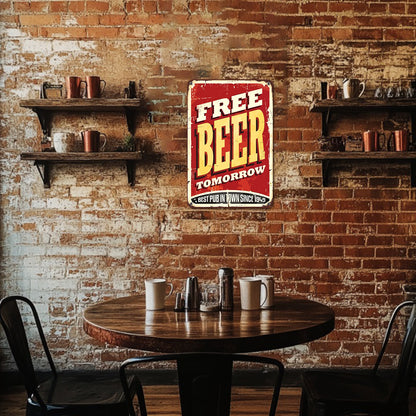 Free Beer - Metal Tin Sign Paint
