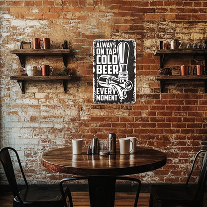 Drink Cold Beer - Metal Tin Sign Paint