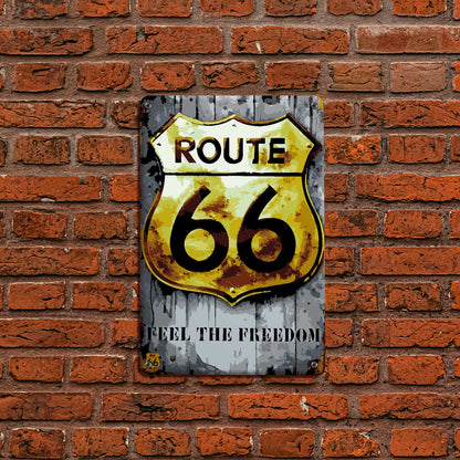 Route66 - Metal Tin Sign Paint