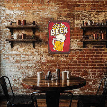 Cool Beer - Metal Tin Sign Paint
