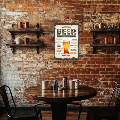 Drink Beer - Metal Tin Sign Paint