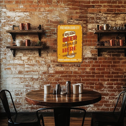 Restaurant Beer - Metal Tin Sign Paint