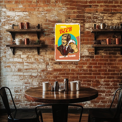 Fresh Beer - Metal Tin Sign Paint