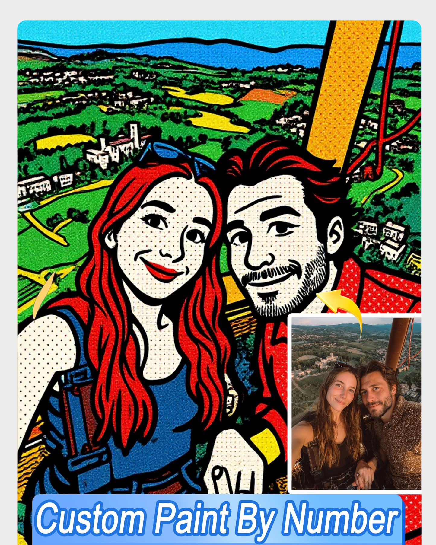 AI Snoopy Comics Style Art From Your Photo - Custom Paint by Numbers